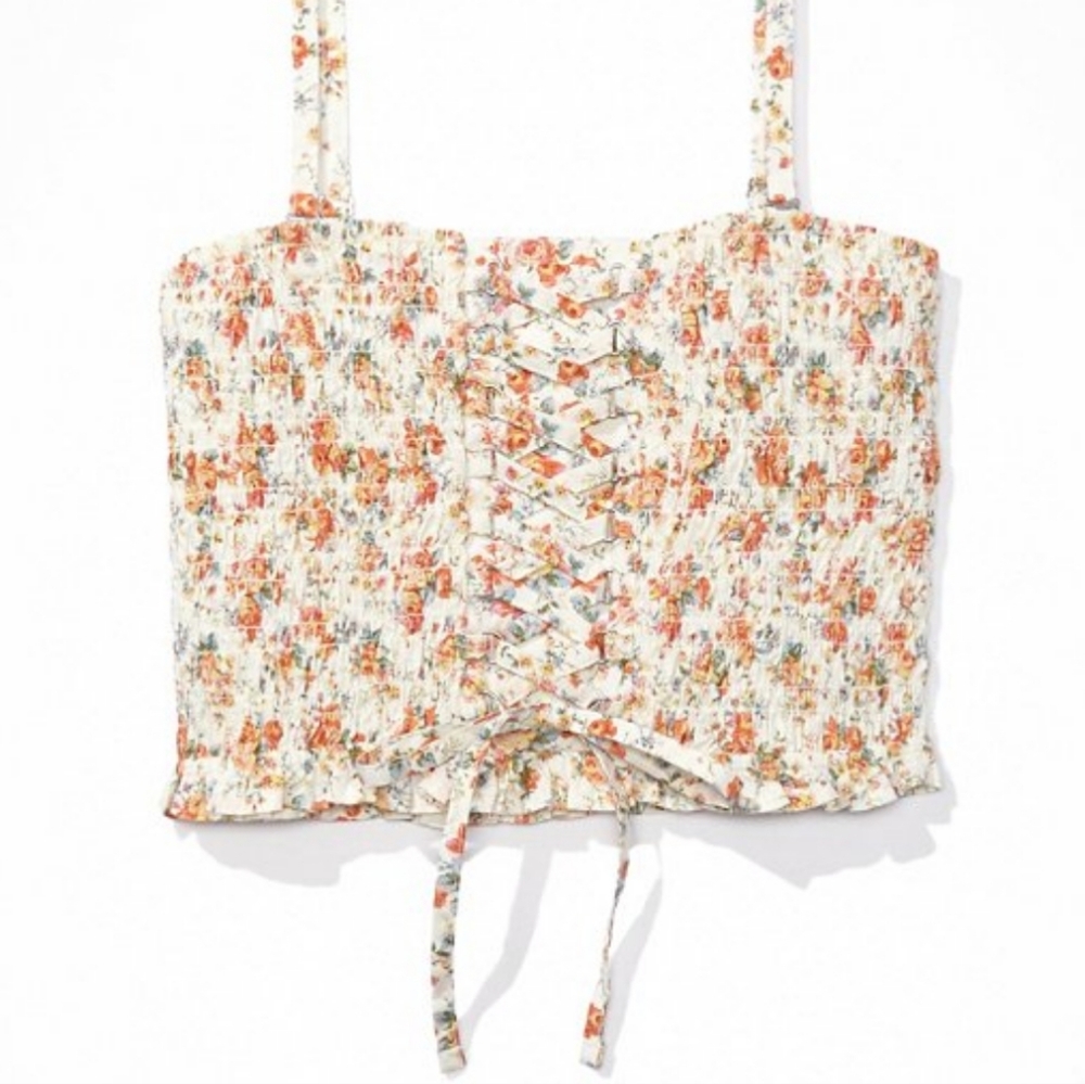 NWT AE lace up tube top